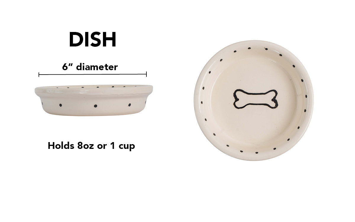 Spot & Bone Collection - Dish / Black & White