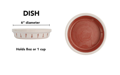Retro Drip Collection - Handmade Ceramic Pet Bowl with Retro Design