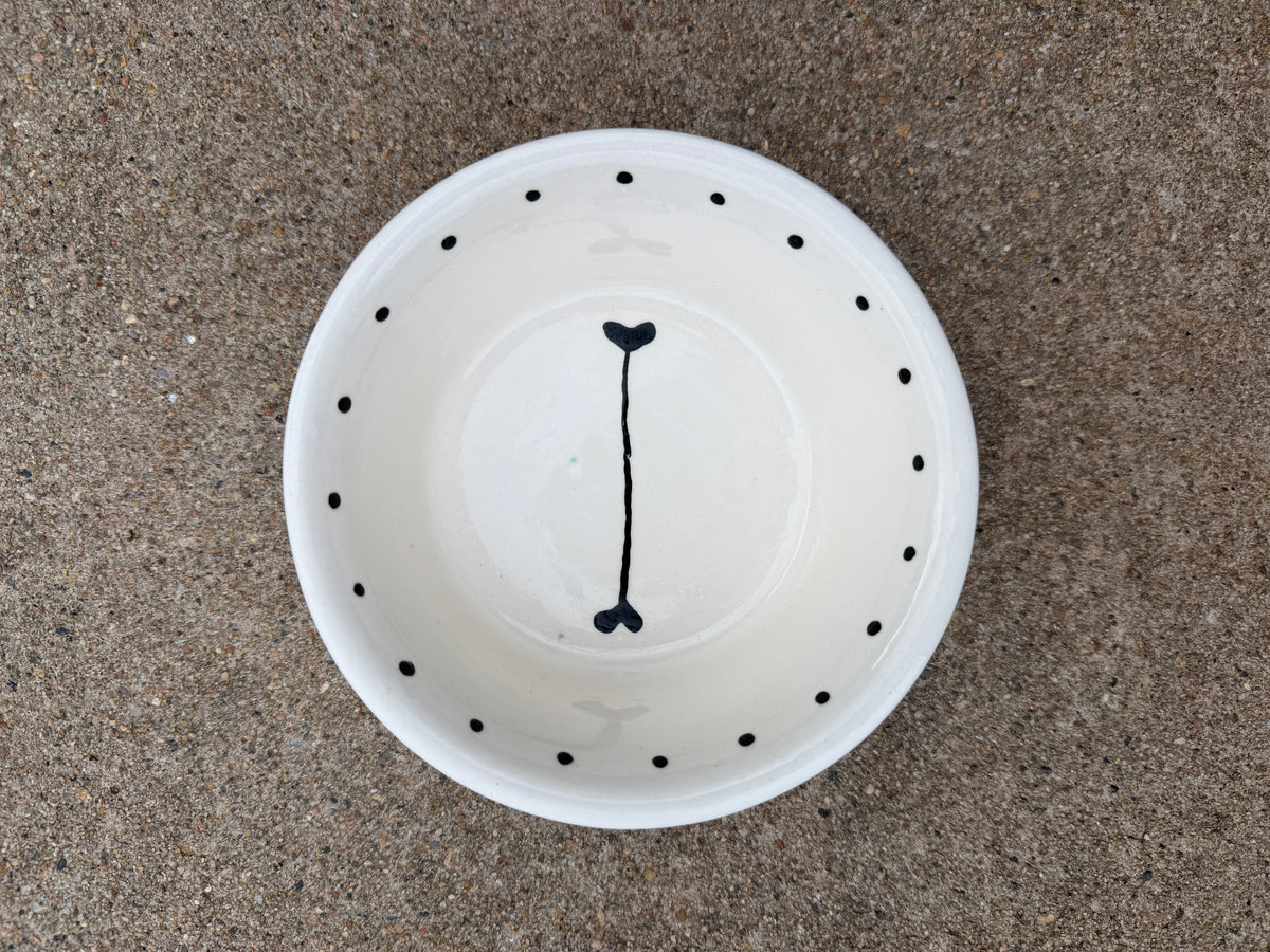 Boneyard Bone Bowl – Studio Second – Small White & Black