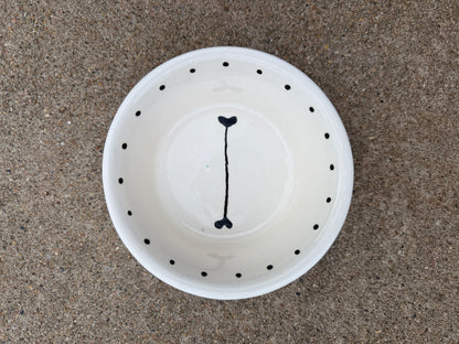 Boneyard Bone Bowl – Studio Second – Small White & Black