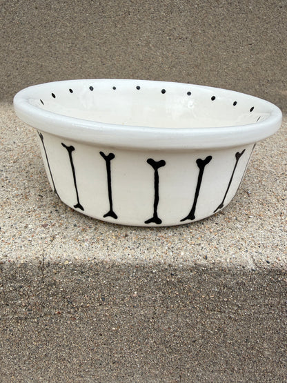 Boneyard Bone Bowl – Studio Second – Small White & Black