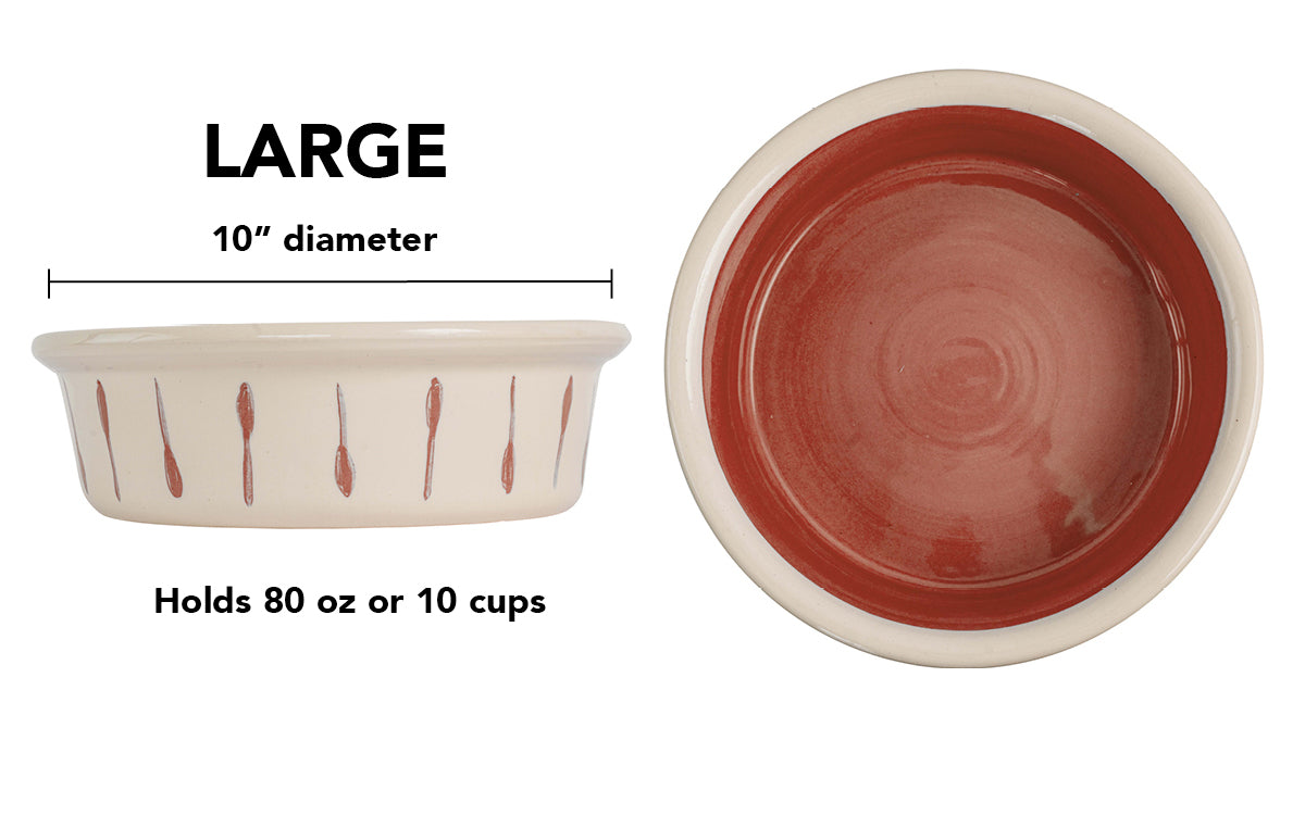 Retro Drip Collection - Handmade Ceramic Pet Bowl with Retro Design