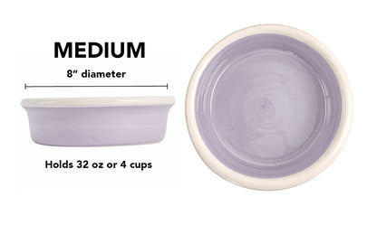 Pawfect Bowl Collection - Handmade Ceramic Pet Bowl with Solid Color