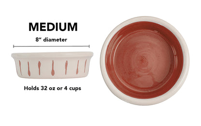 Retro Drip Collection - Handmade Ceramic Pet Bowl with Retro Design