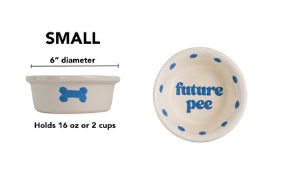 Future Pee Collection - Handmade Ceramic Pet Bowl with Funny Design