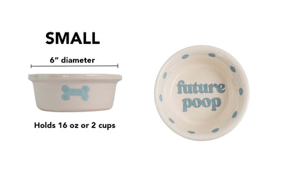 Future Poop Collection - Handmade Ceramic Pet Bowl with Funny Design
